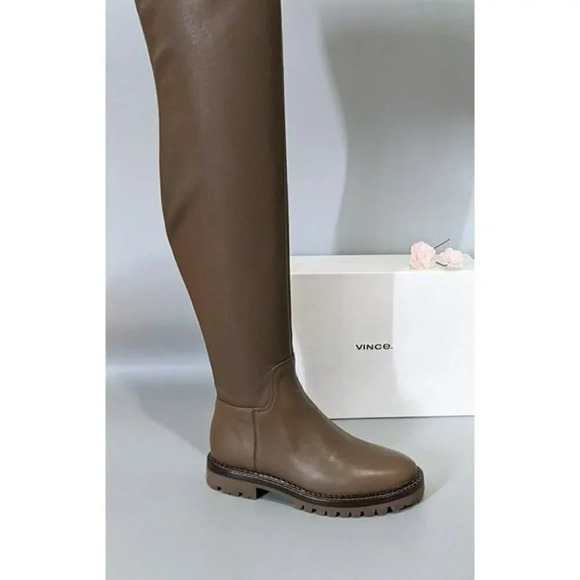 Vince Women's Cabria Lug Over-The-Knee Boot Zipper Dark Wheat Size 6 (MSRP $695) - Picture 2 of 9
